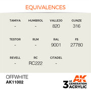 AK Interactive: 3rd Gen Acrylic Offwhite 17ml Model Paints AK INTERACTIVE