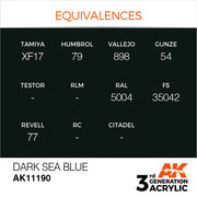 AK Interactive: 3rd Gen Acrylic Dark Sea Blue 17ml Model Paints AK INTERACTIVE