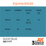 AK Interactive: 3rd Gen Acrylic Ducat Blue 17ml Model Paints AK INTERACTIVE