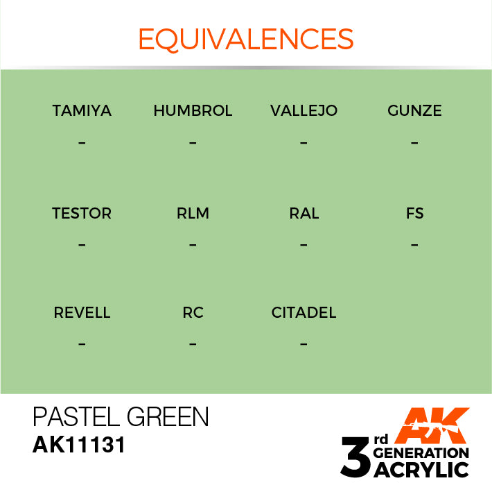 AK Interactive: 3rd Gen Acrylic Pastel Green 17ml Model Paints AK INTERACTIVE