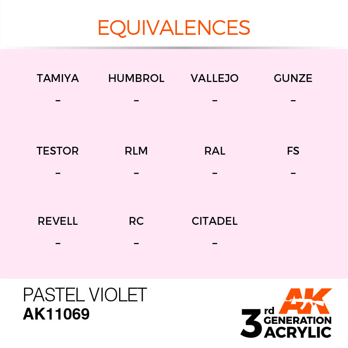 AK Interactive: 3rd Gen Acrylic Pastel Violet 17ml Model Paints AK INTERACTIVE