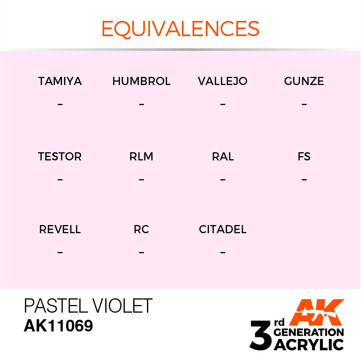 AK Interactive: 3rd Gen Acrylic Pastel Violet 17ml