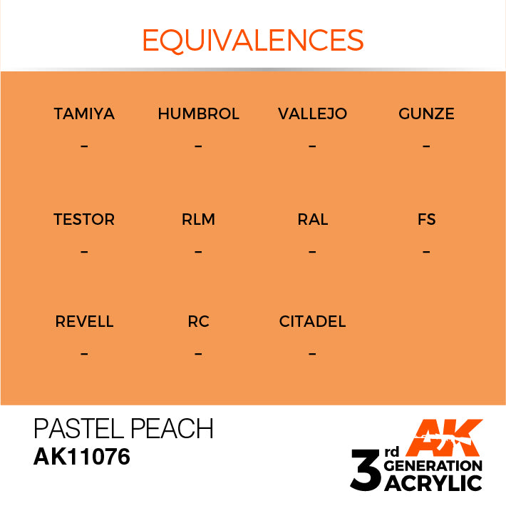 AK Interactive: 3rd Gen Acrylic Pastel Peach 17ml Model Paints AK INTERACTIVE