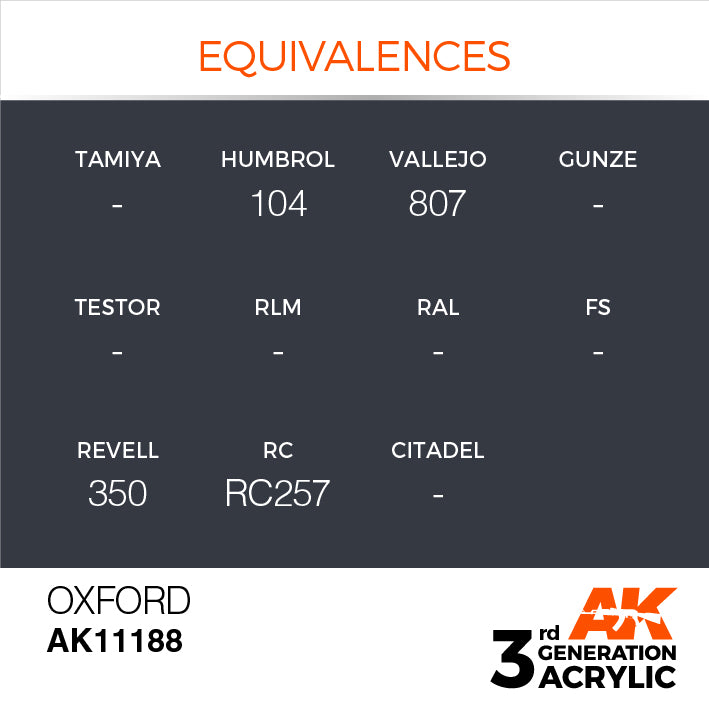 AK Interactive: 3rd Gen Acrylic Oxford 17ml