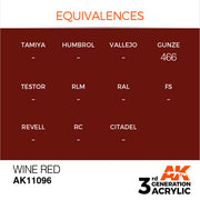 AK Interactive: 3rd Gen Acrylic Wine Red 17ml Model Paints AK INTERACTIVE