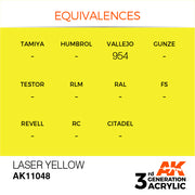 AK Interactive: 3rd Gen Acrylic Laser Yellow 17ml Model Paints AK INTERACTIVE