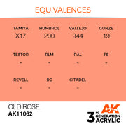 AK Interactive: 3rd Gen Acrylic Old Rose 17ml Model Paints AK INTERACTIVE