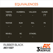 AK Interactive: 3rd Gen Acrylic Rubber Black 17ml Model Paints AK INTERACTIVE
