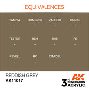 AK Interactive: 3rd Gen Acrylic Reddish Grey 17ml Model Paints AK INTERACTIVE