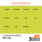 AK Interactive: 3rd Gen Acrylic Luminous Green 17ml Model Paints AK INTERACTIVE