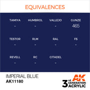 AK Interactive: 3rd Gen Acrylic Imperial Blue 17ml Model Paints AK INTERACTIVE