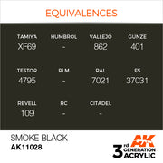 AK Interactive: 3rd Gen Acrylic Smoke Black 17ml Model Paints AK INTERACTIVE