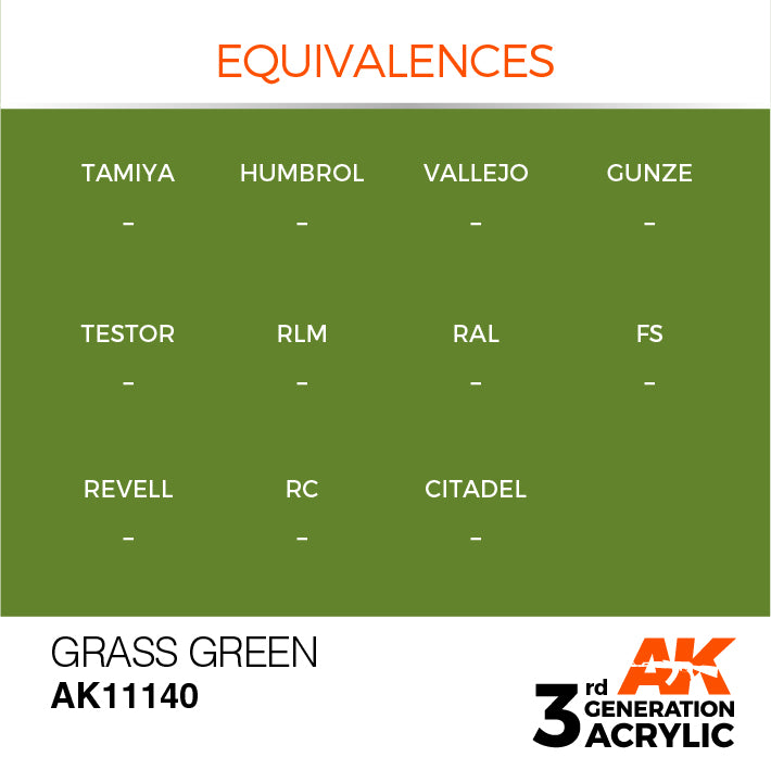 AK Interactive: 3rd Gen Acrylic Grass Green 17ml Basing Materials AK INTERACTIVE