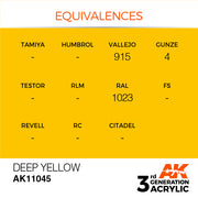 AK Interactive: 3rd Gen Acrylic Deep Yellow 17ml Model Paints AK INTERACTIVE
