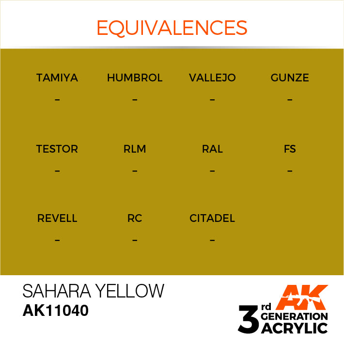 AK Interactive: 3rd Gen Acrylic Sahara Yellow 17ml Model Paints AK INTERACTIVE