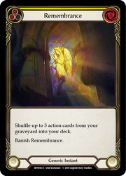 Remembrance [WTR163-S] Alpha Print Rainbow Foil Flesh And Blood Single Flesh And Blood   