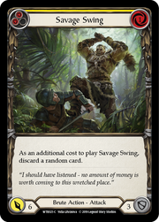 Savage Swing (Yellow) [WTR021-C] Alpha Print Normal Flesh And Blood Single Flesh And Blood   
