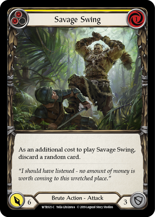 Savage Swing (Yellow) [WTR021-C] Alpha Print Normal Flesh And Blood Single Flesh And Blood   