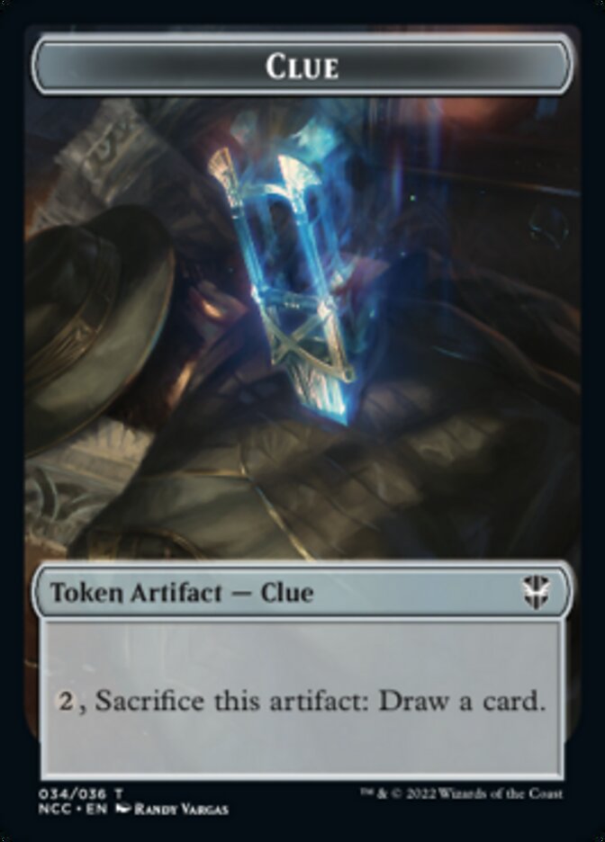 Clue // Copy Double-Sided Token [Streets of New Capenna Commander Tokens] MTG Single Magic: The Gathering   