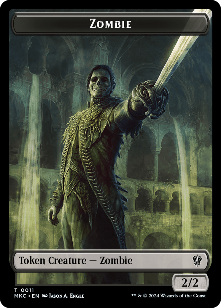 City's Blessing // Zombie Double-Sided Token [Tokens] Murders at Karlov Manor Commander Tokens MTG Single Magic: The Gathering