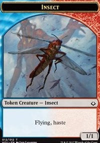 Insect // Warrior Double-Sided Token [Tokens] Hour of Devastation Tokens MTG Single Magic: The Gathering
