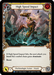 High Speed Impact (Yellow) [CRU107] 1st Edition Rainbow Foil Flesh And Blood Single Flesh And Blood   