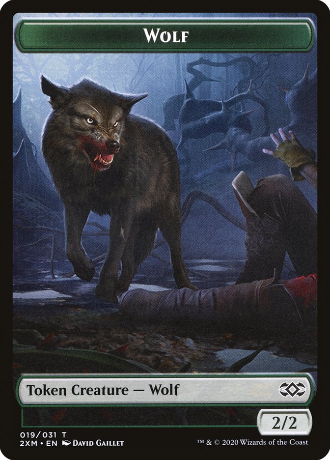 Wolf Token [Tokens] Double Masters Tokens MTG Single Magic: The Gathering