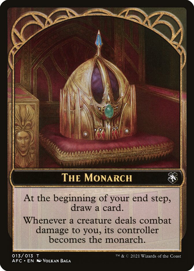 Squid // The Monarch Double-Sided Token [Streets of New Capenna Commander Tokens] MTG Single Magic: The Gathering   