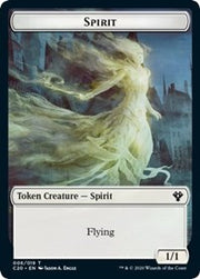 Spirit // Treasure Double-Sided Token [Tokens] Commander 2020 Tokens MTG Single Magic: The Gathering