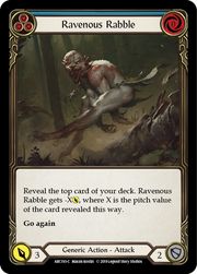 Ravenous Rabble (Blue) [ARC193-C] 1st Edition Rainbow Foil Flesh And Blood Single Flesh And Blood   