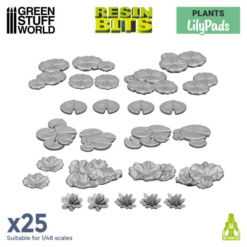 Green Stuff World: 3D printed set - Lily Pads Model Tools & Glue Green Stuff World