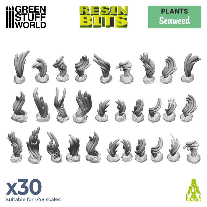 Green Stuff World: 3D printed set - Seaweeds Model Tools & Glue Green Stuff World