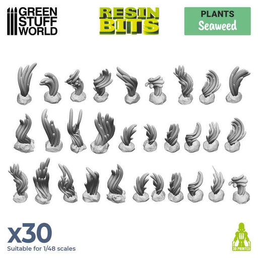 Green Stuff World: 3D printed set - Seaweeds Model Tools & Glue Green Stuff World
