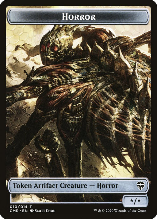 Horror // Zombie Double-Sided Token [Tokens] Commander Legends Tokens MTG Single Magic: The Gathering