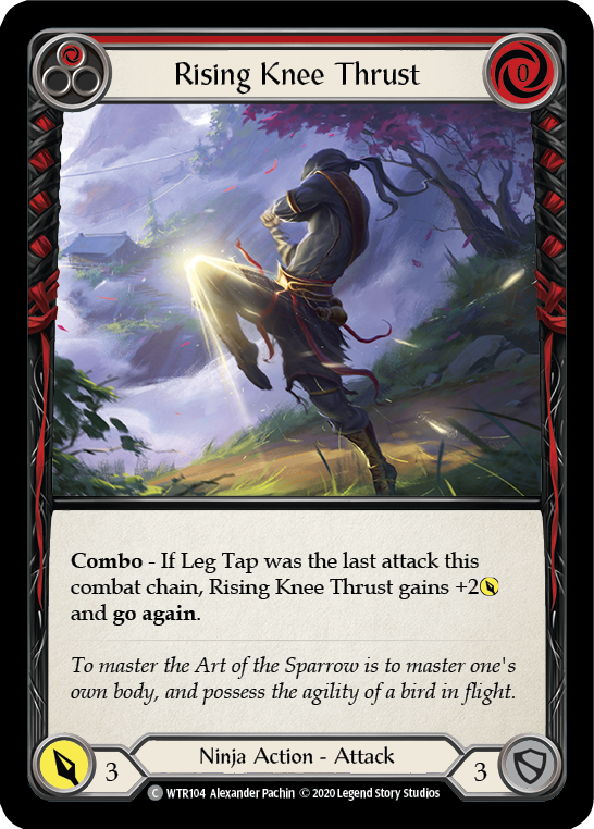 Rising Knee Thrust (Red) [WTR104] Unlimited Edition Normal Flesh And Blood Single Flesh And Blood   