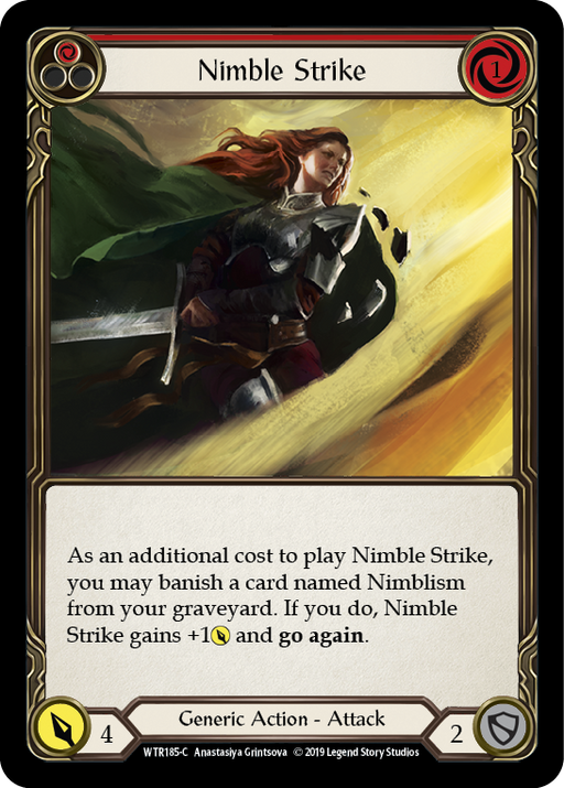 Nimble Strike (Red) [WTR185-C] Alpha Print Rainbow Foil Flesh And Blood Single Flesh And Blood   