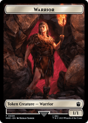 Warrior // Mark of the Rani Double-Sided Token [Tokens] Doctor Who Tokens MTG Single Magic: The Gathering