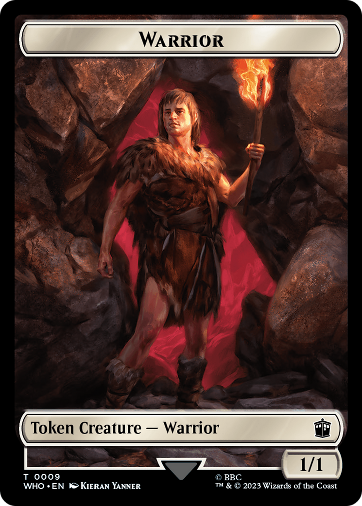 Warrior // Mark of the Rani Double-Sided Token [Tokens] Doctor Who Tokens MTG Single Magic: The Gathering