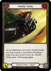 Nimble Strike (Blue) [WTR187-C] Alpha Print Rainbow Foil Flesh And Blood Single Flesh And Blood   