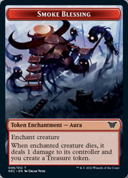 Smoke Blessing // Goblin Double-Sided Token [Kamigawa: Neon Dynasty Commander Tokens] MTG Single Magic: The Gathering   