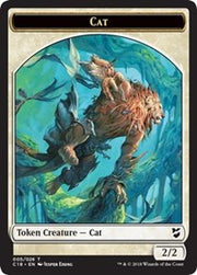 Cat // Soldier Double-Sided Token [Tokens] Commander 2018 Tokens MTG Single Magic: The Gathering