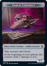Goblin Construct // Kor Warrior Double-Sided Token [Tokens] Zendikar Rising Tokens MTG Single Magic: The Gathering