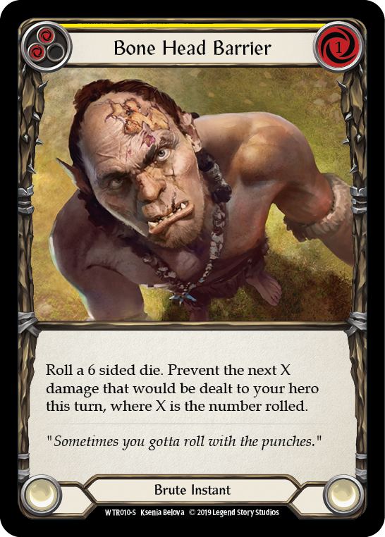 Bone Head Barrier [WTR010-S] Alpha Print Rainbow Foil Flesh And Blood Single Flesh And Blood   