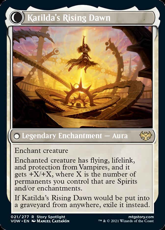 Katilda, Dawnhart Martyr // Katilda's Rising Dawn [Innistrad: Crimson Vow] MTG Single Magic: The Gathering   