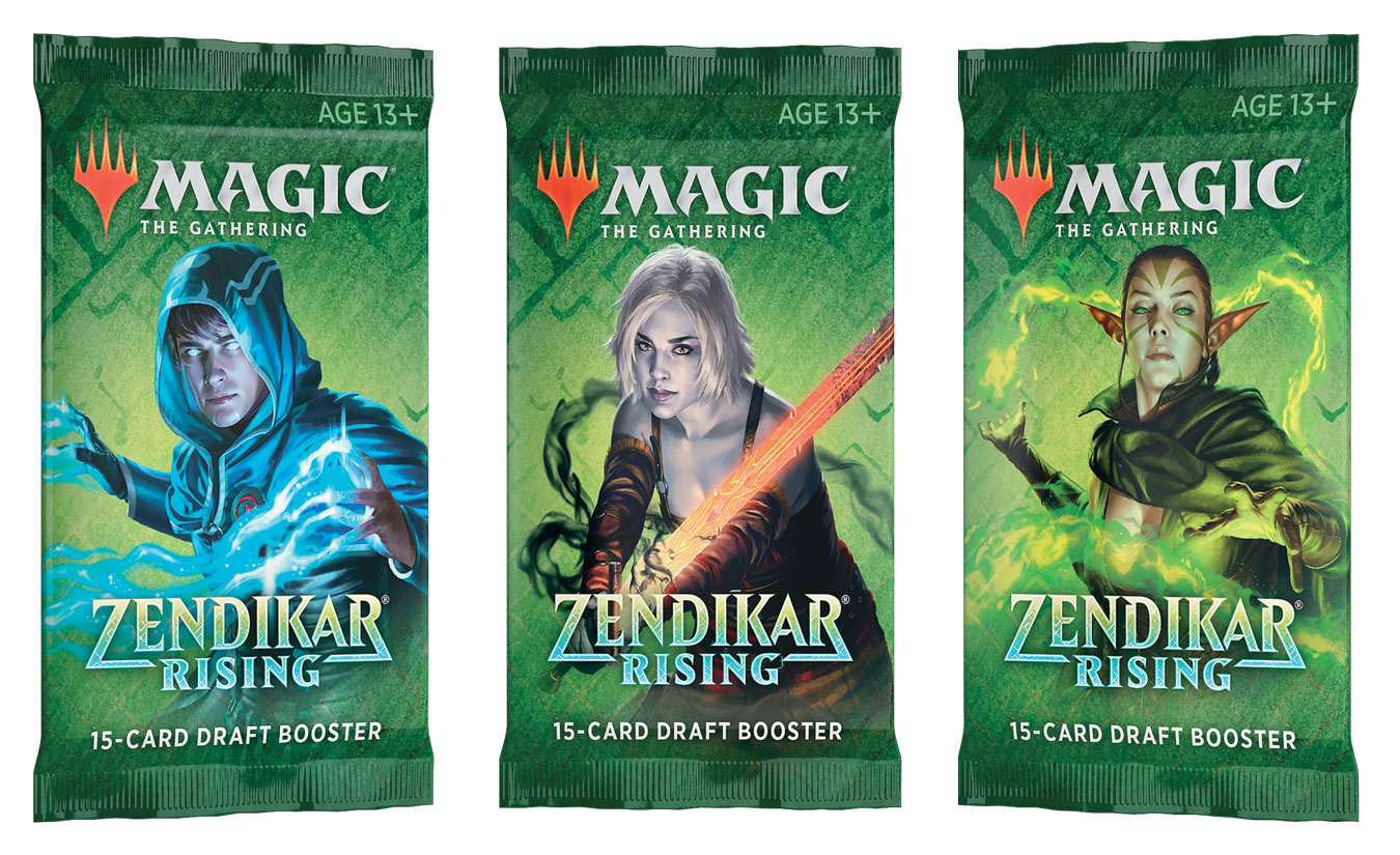 MTG Zendikar Rising - Draft Booster Pack MTG Sealed Magic: The Gathering   