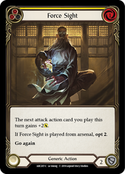 Force Sight (Yellow) [ARC207-C] 1st Edition Rainbow Foil Flesh And Blood Single Flesh And Blood   
