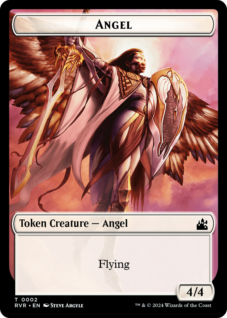 Saproling // Angel (0002) Double-Sided Token [Tokens] Ravnica Remastered Tokens MTG Single Magic: The Gathering
