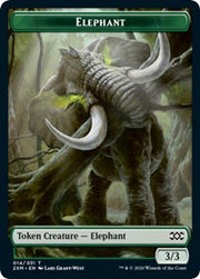 Elephant // Marit Lage Double-Sided Token [Tokens] Double Masters Tokens MTG Single Magic: The Gathering