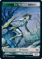 Elf Warrior // Germ Double-Sided Token [Tokens] Double Masters Tokens MTG Single Magic: The Gathering