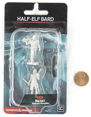 D&D Nolzur's Marvelous Miniatures: W12 Half-Elf Bard Unpainted Miniatures WizKids